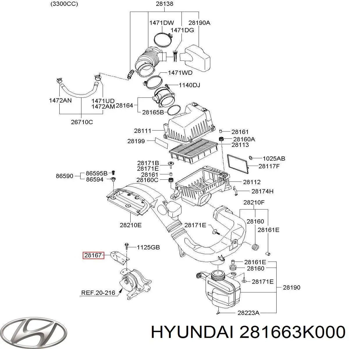281663K000 Hyundai/Kia 