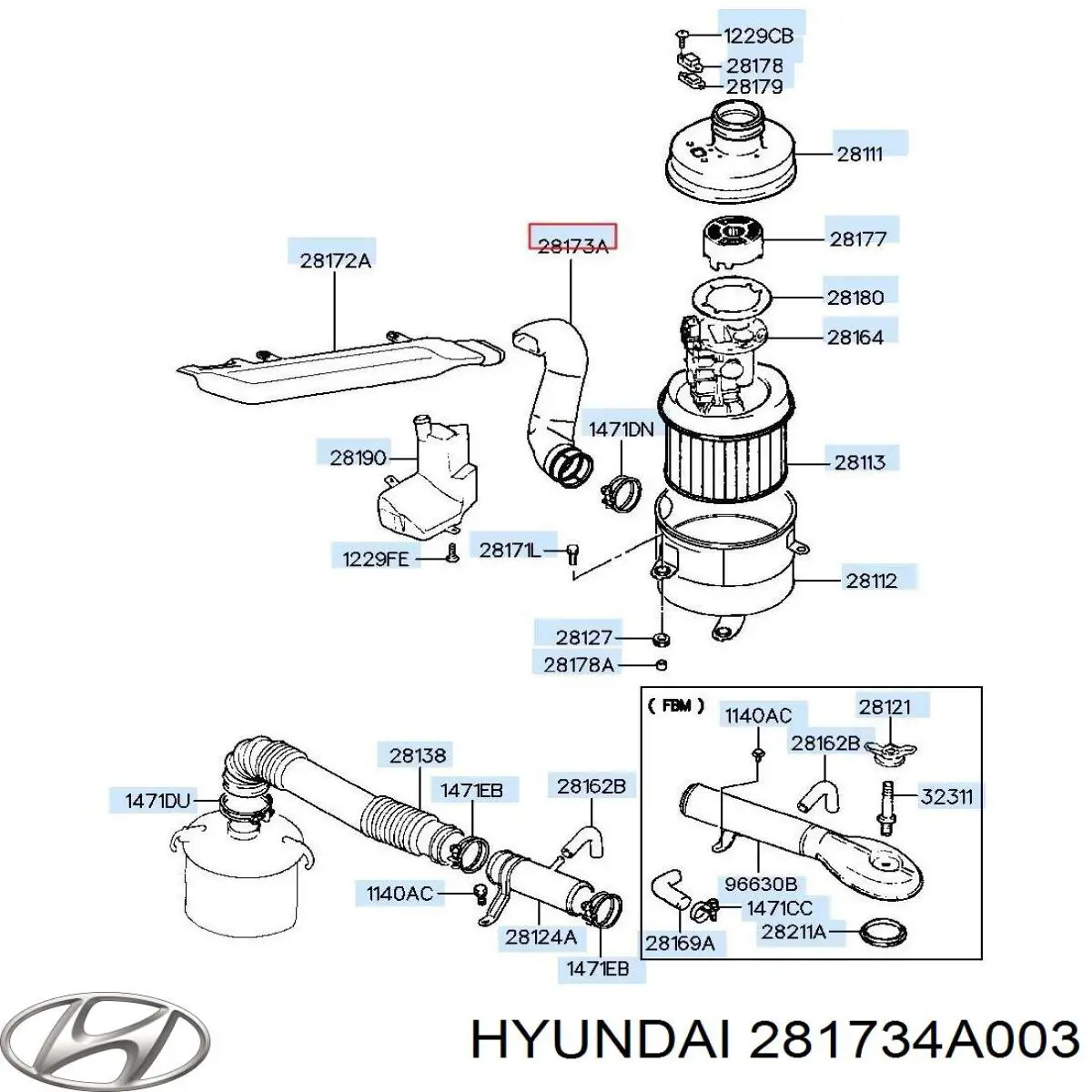 Hyundai/Kia 281734A003 цена, от 11.41 USD