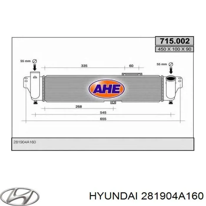 Система охлаждения наддувочного воздуха Hyundai/Kia 281904A160 цена, от 72.18 USD