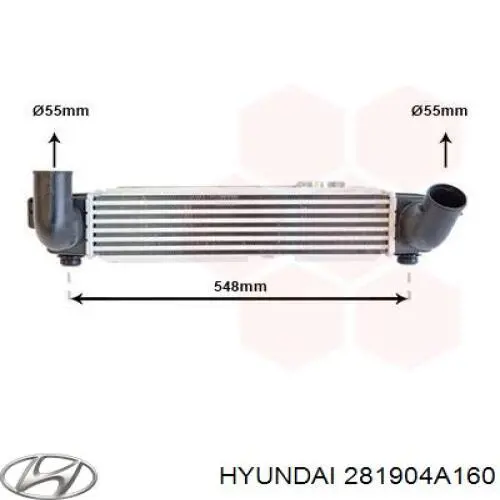 Купить 281904A160 Hyundai/Kia Интеркулер
