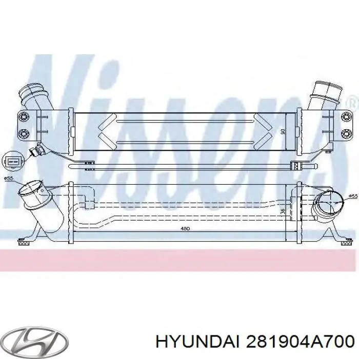 281904A700 Hyundai/Kia radiador de intercooler