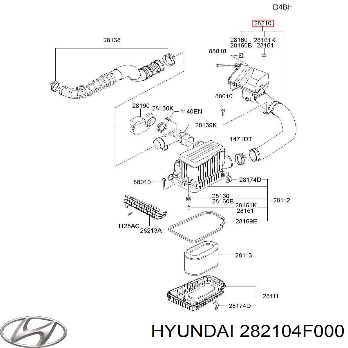  Hyundai/Kia 282104F000 цена, от 59.20 USD