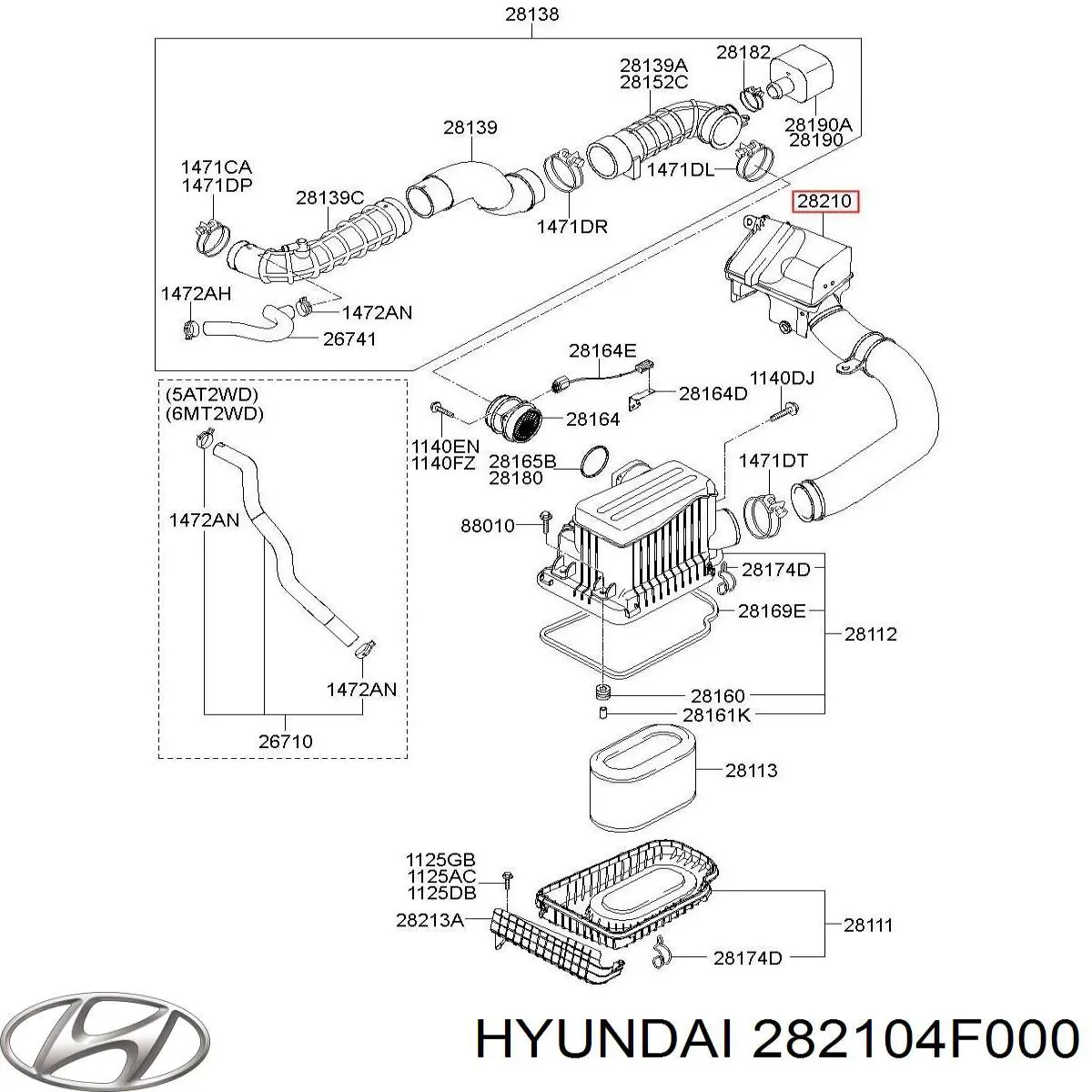 Купить 282104F000 Hyundai/Kia 