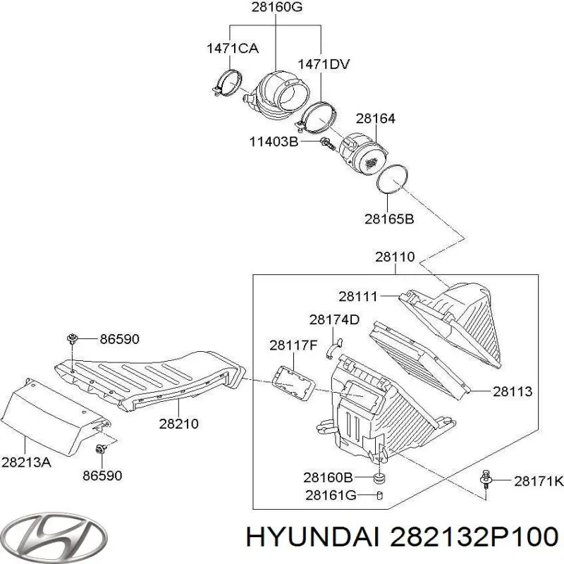  Hyundai/Kia 282132P100 цена, от 19.75 USD