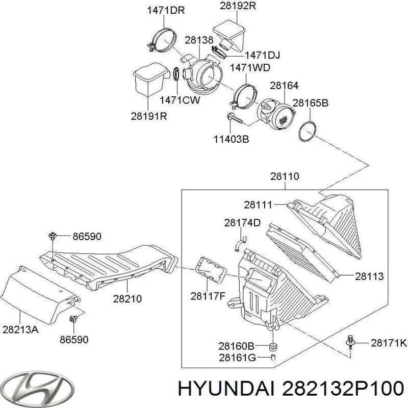 Купить 282132P100 Hyundai/Kia 