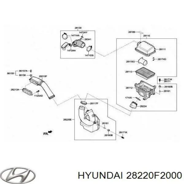Резонатор Hyundai/Kia 28220F2000
