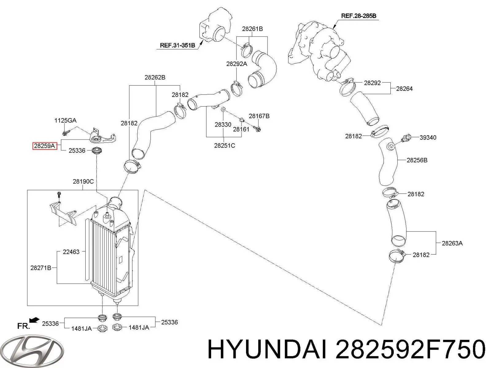  Hyundai/Kia 282592F750 цена, от 17.80 USD
