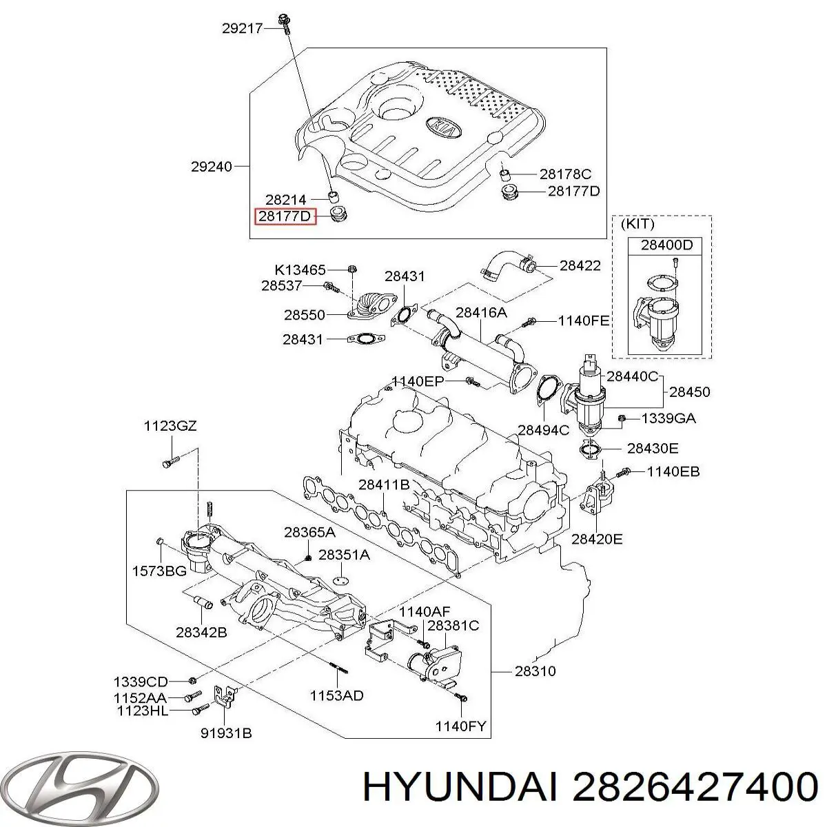  Hyundai/Kia 2826427400 цена, от 12.67 USD