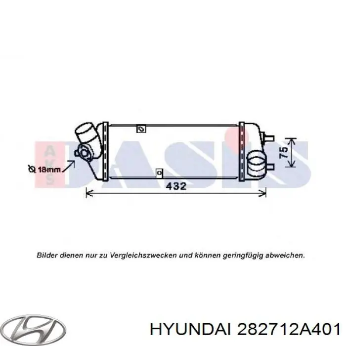 Радиатор интеркуллера Hyundai/Kia 282712A401