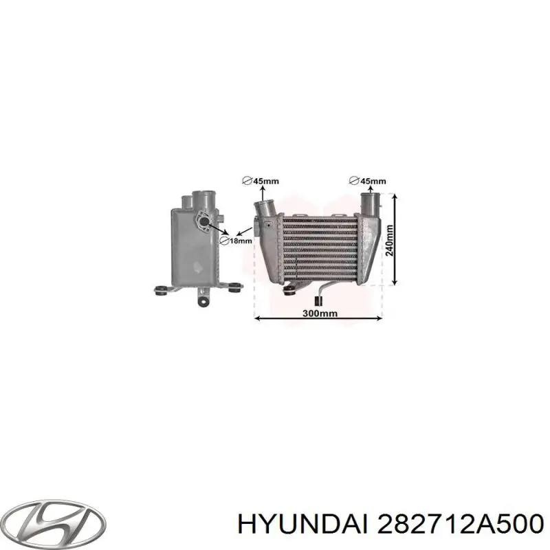Купить 282712A500 Hyundai/Kia Интеркулер