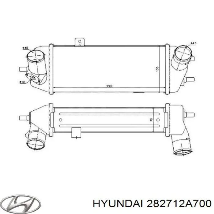 282712A700 Hyundai/Kia интеркулер