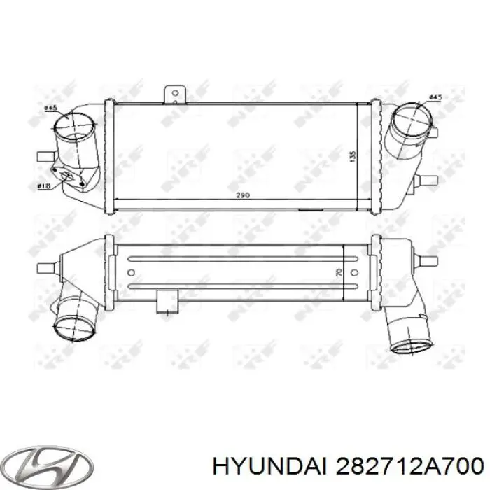 Купить 282712A700 Hyundai/Kia Интеркулер