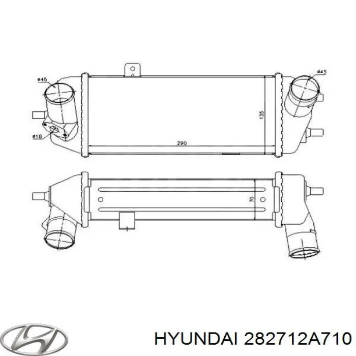 Интеркулер 282712A710 Hyundai/Kia