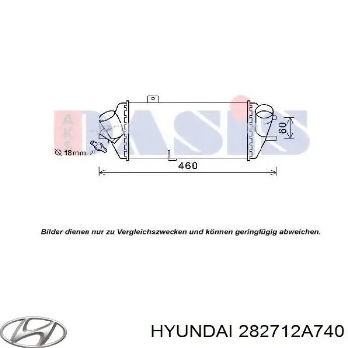 Радиатор интеркуллера Hyundai/Kia 282712A740