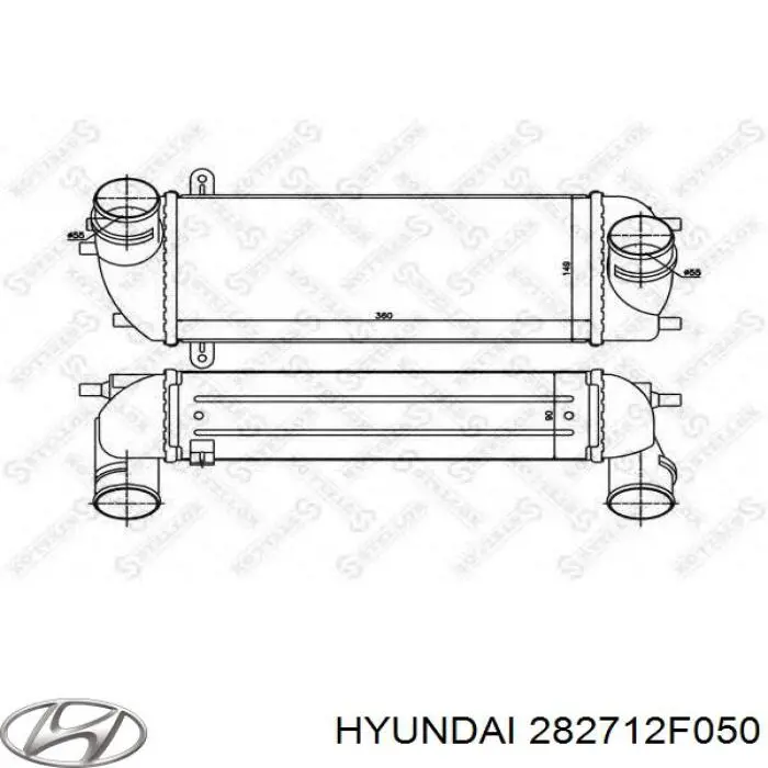 Радиатор интеркуллера Hyundai/Kia 282712F050