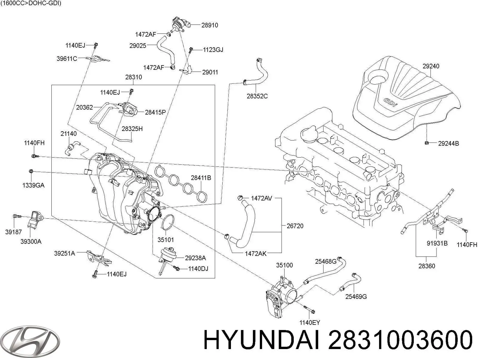  2831003600 Hyundai/Kia