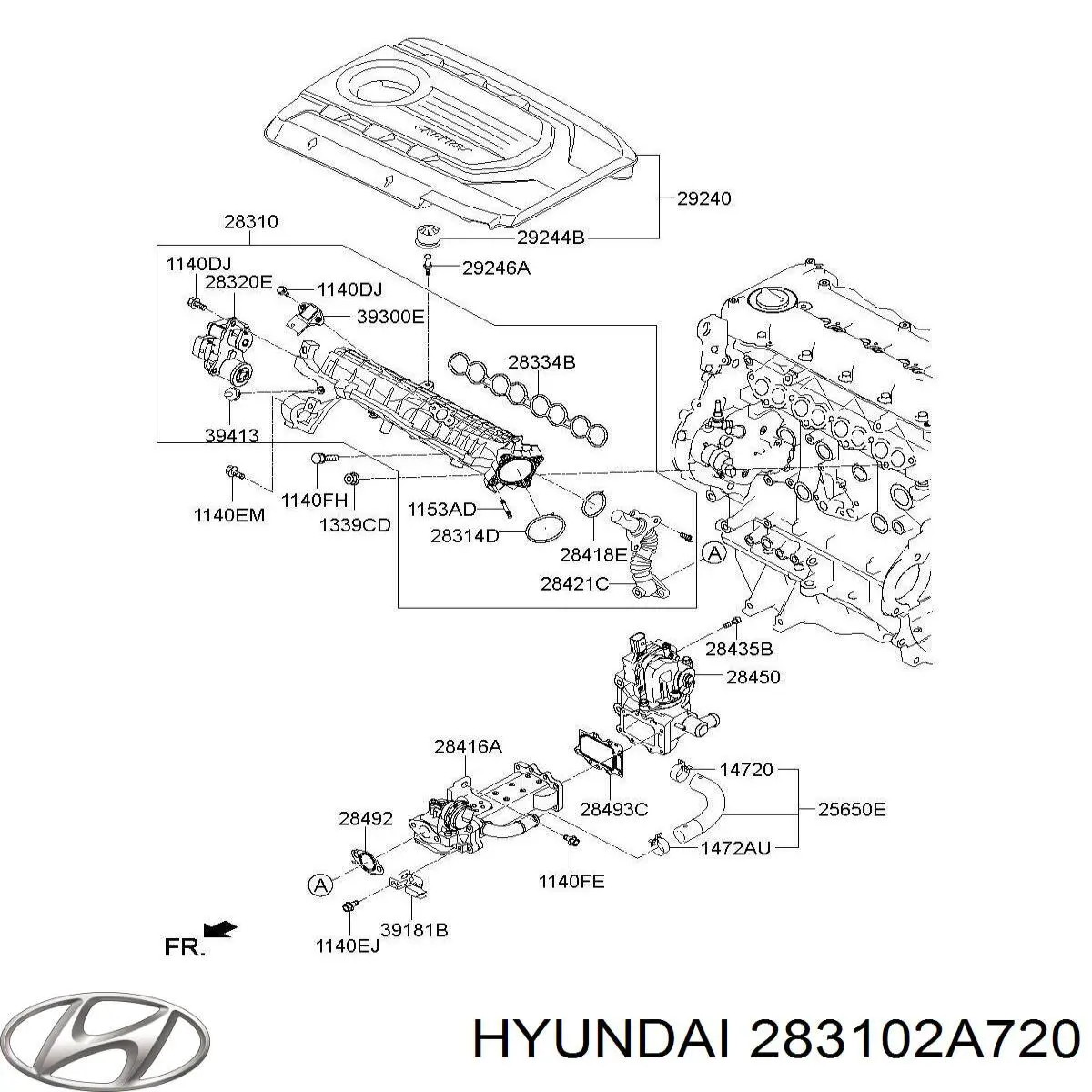 283102A720 Hyundai/Kia Коллектор впускной