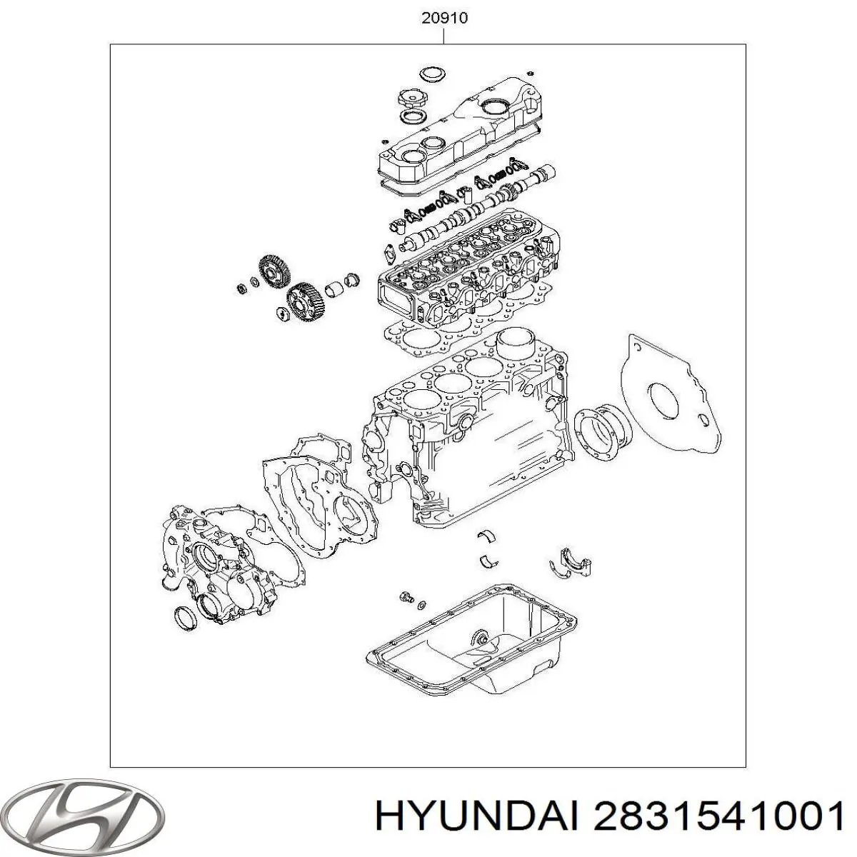 2831541001 Hyundai/Kia  Прокладка впускного коллектора