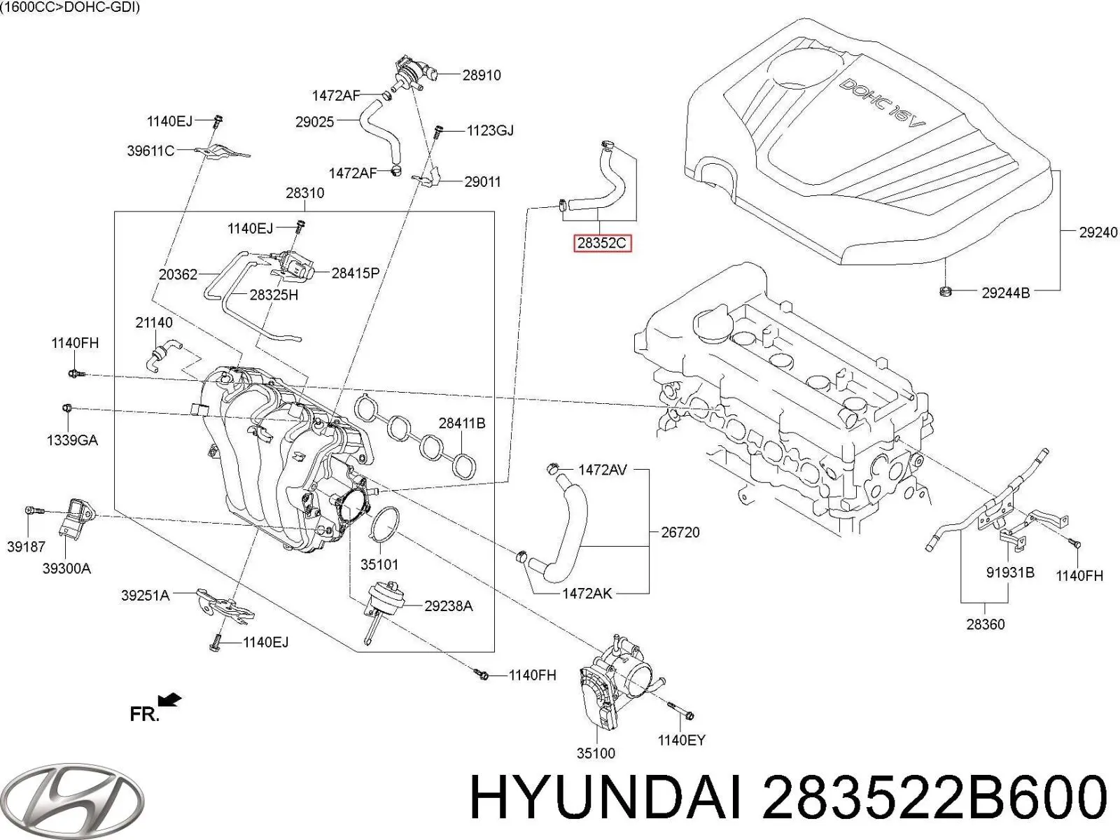  283522B600 Hyundai/Kia