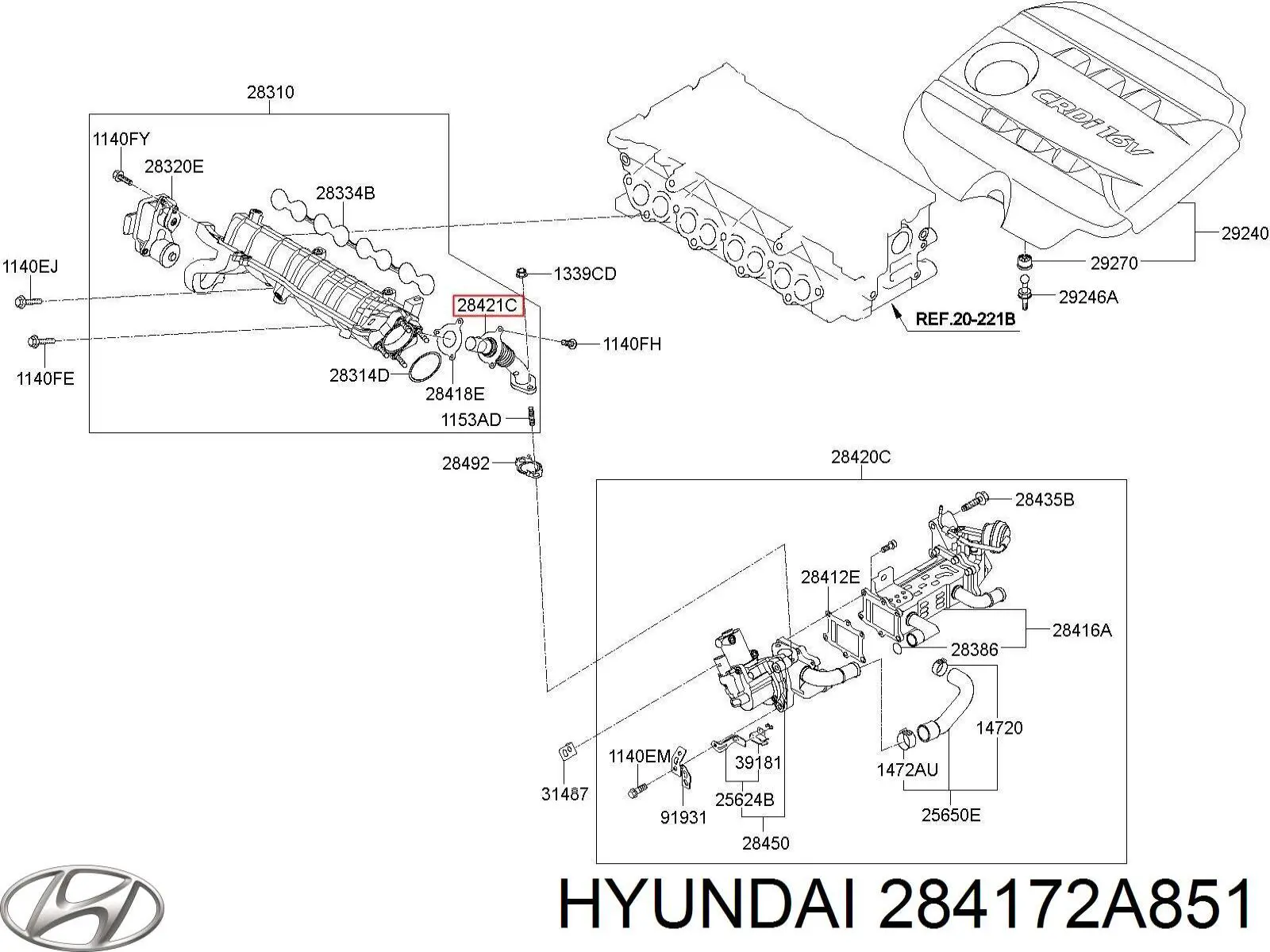  Hyundai/Kia 284172A851 цена, от 10.62 USD