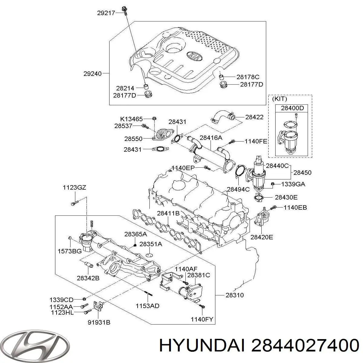  Hyundai/Kia 2844027400 цена, от 13.59 USD