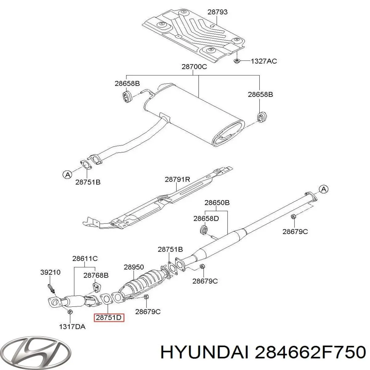 Купить 284662F750 Hyundai/Kia 
