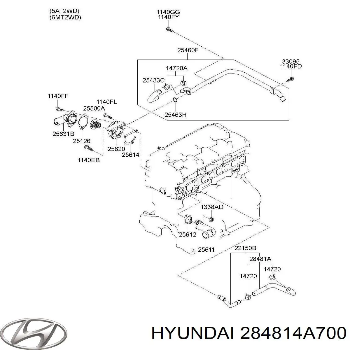  284814A700 Hyundai/Kia