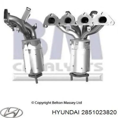 Каталитический нейтрализатор отработавших газов Hyundai/Kia 2851023820 цена, от 1156.54 USD