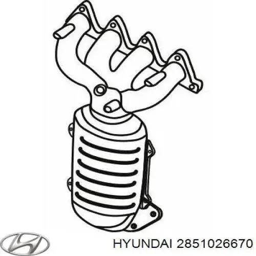 Купить 2851026560 Hyundai/Kia Катализатор