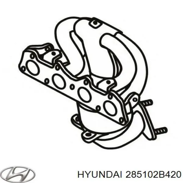 Катализатор Hyundai/Kia 285102B420 цена, от 248.34 USD