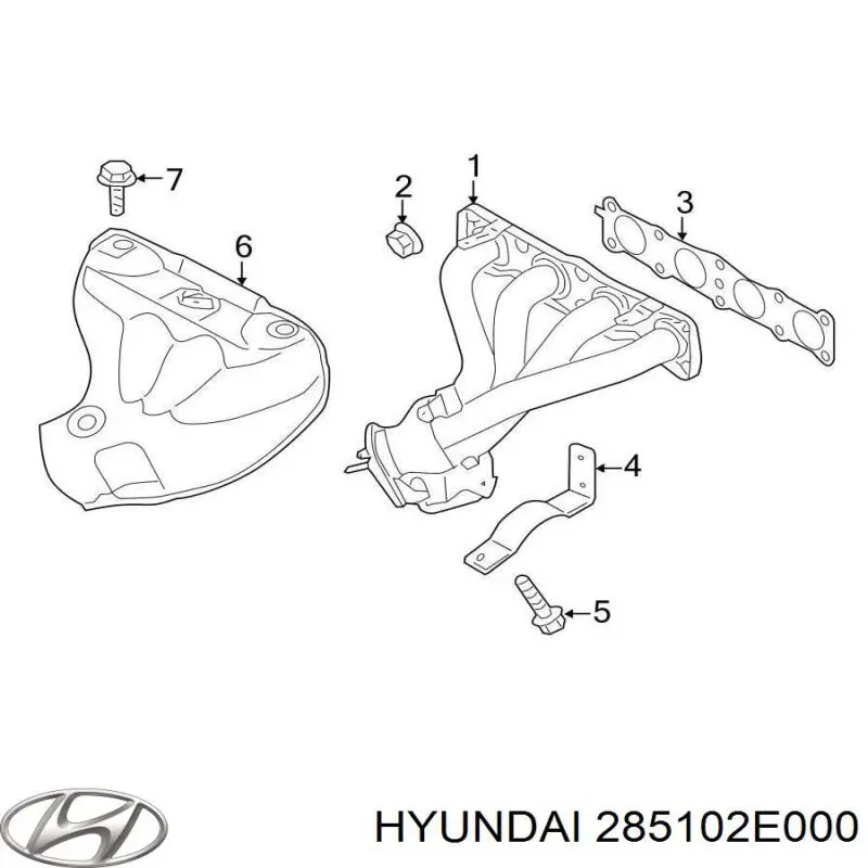 285102E000 Hyundai/Kia конвертор - катализатор
