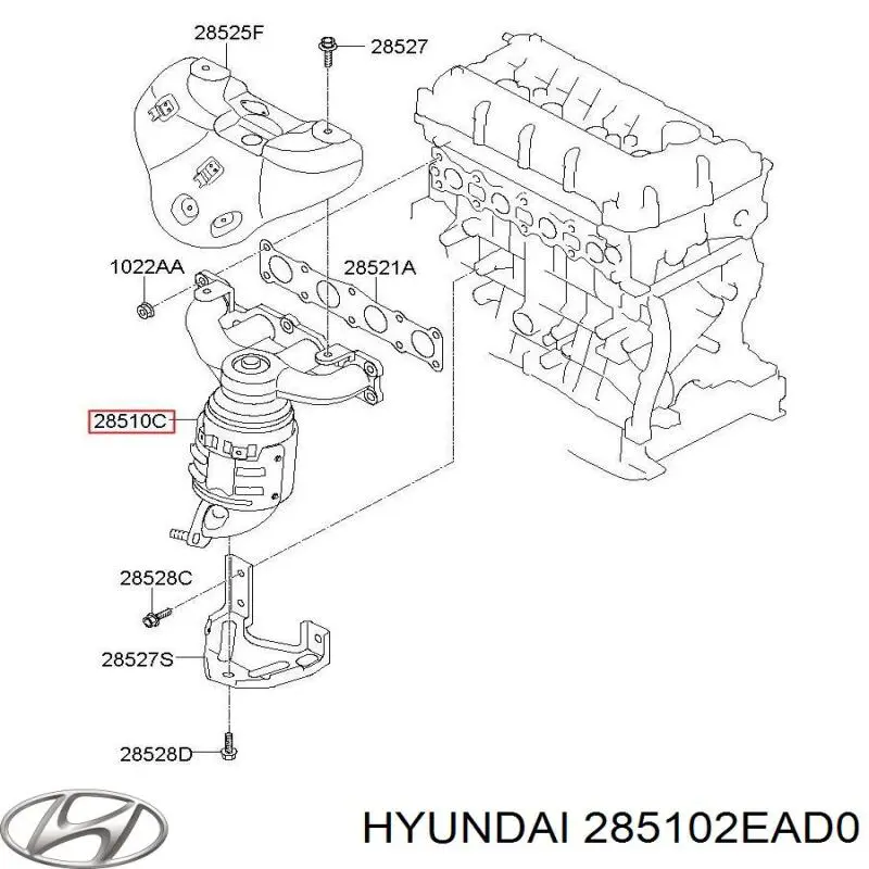 Tubo coletor de escape para Hyundai Sonata (LF)