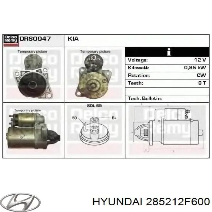 285212F600 Hyundai/Kia