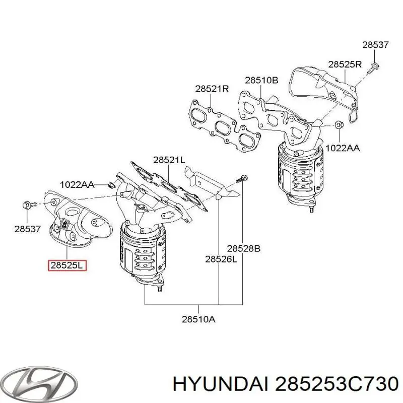  Hyundai/Kia 285253C730 цена, от 19.30 USD