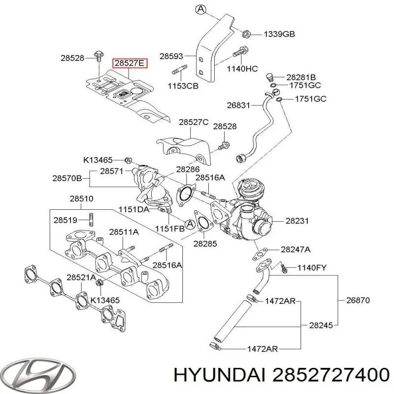  Hyundai/Kia 2852727400 цена, от 11.67 USD