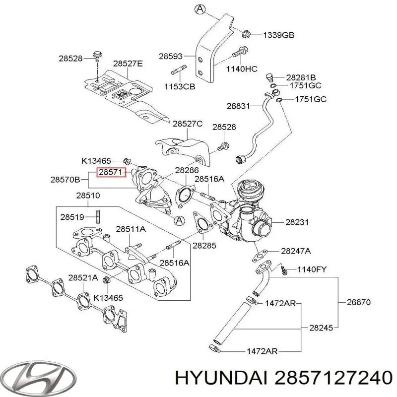  Hyundai/Kia 2857127240 цена, от 41.14 USD