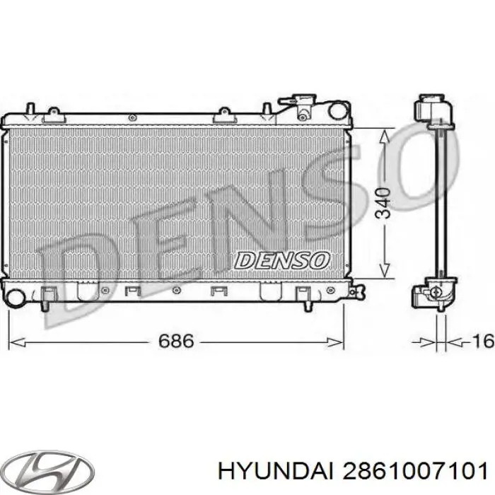 Центральная часть глушителя 2861007101 Hyundai/Kia