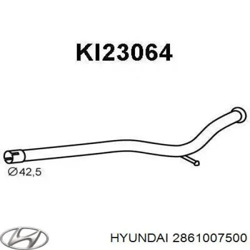 Центральная часть глушителя 2861007500 Hyundai/Kia