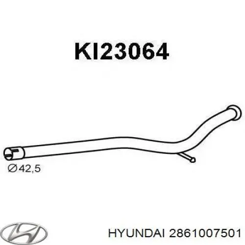 Центральная часть глушителя 2861007501 Hyundai/Kia