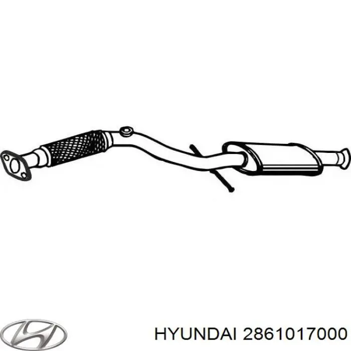 2861017000 Hyundai/Kia глушитель, передняя часть