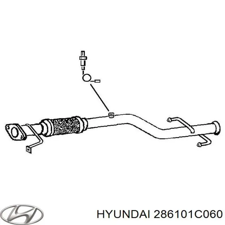 Передняя часть глушителя 286101C060 Hyundai/Kia