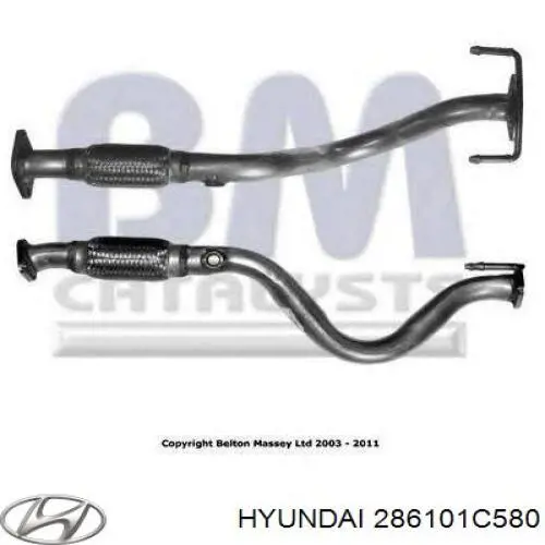 Передняя часть глушителя 286101C580 Hyundai/Kia