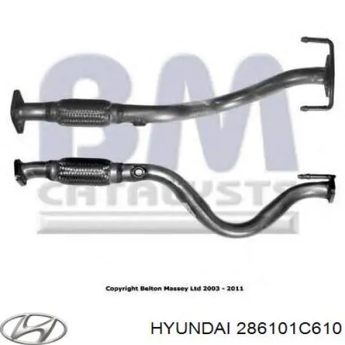 Передняя часть глушителя 286101C610 Hyundai/Kia