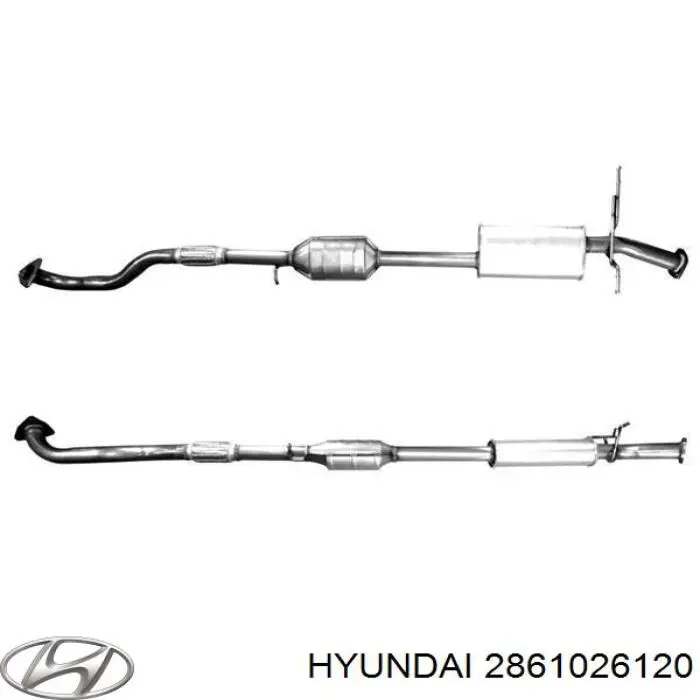 Глушитель, центральная часть Hyundai/Kia 2861026120 цена, от 57.07 USD
