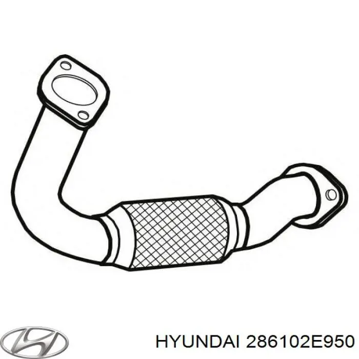 286102E950 Hyundai/Kia tubo de admissão dianteiro (calças do silenciador)