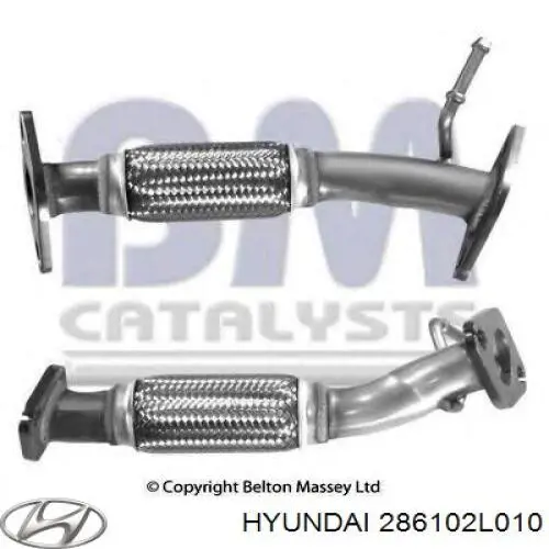 Приёмная труба 286102L010 Hyundai/Kia