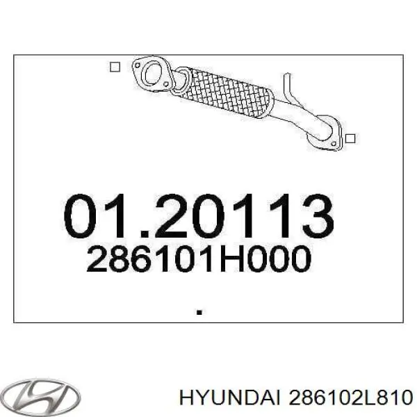 Труба приемная глушителя Hyundai/Kia 286102L810
