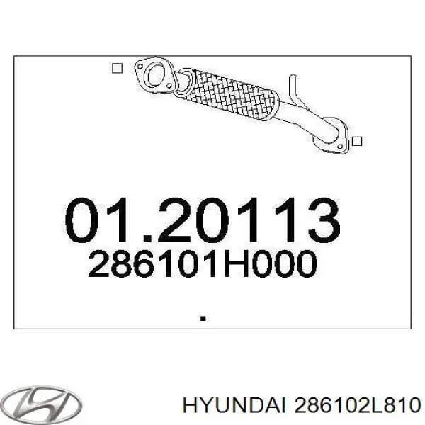 Трубы приемные (штаны) Hyundai/Kia 286102L810 цена, от 69.29 USD