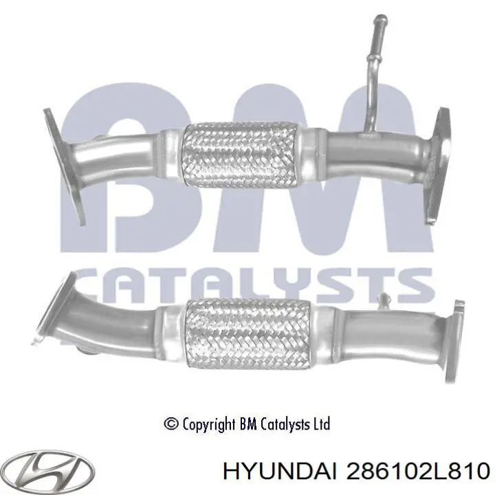 Приёмная труба 286102L810 Hyundai/Kia