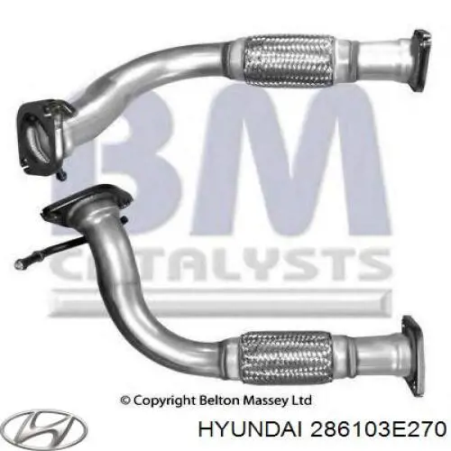 286103E270 Hyundai/Kia Глушитель, передняя часть
